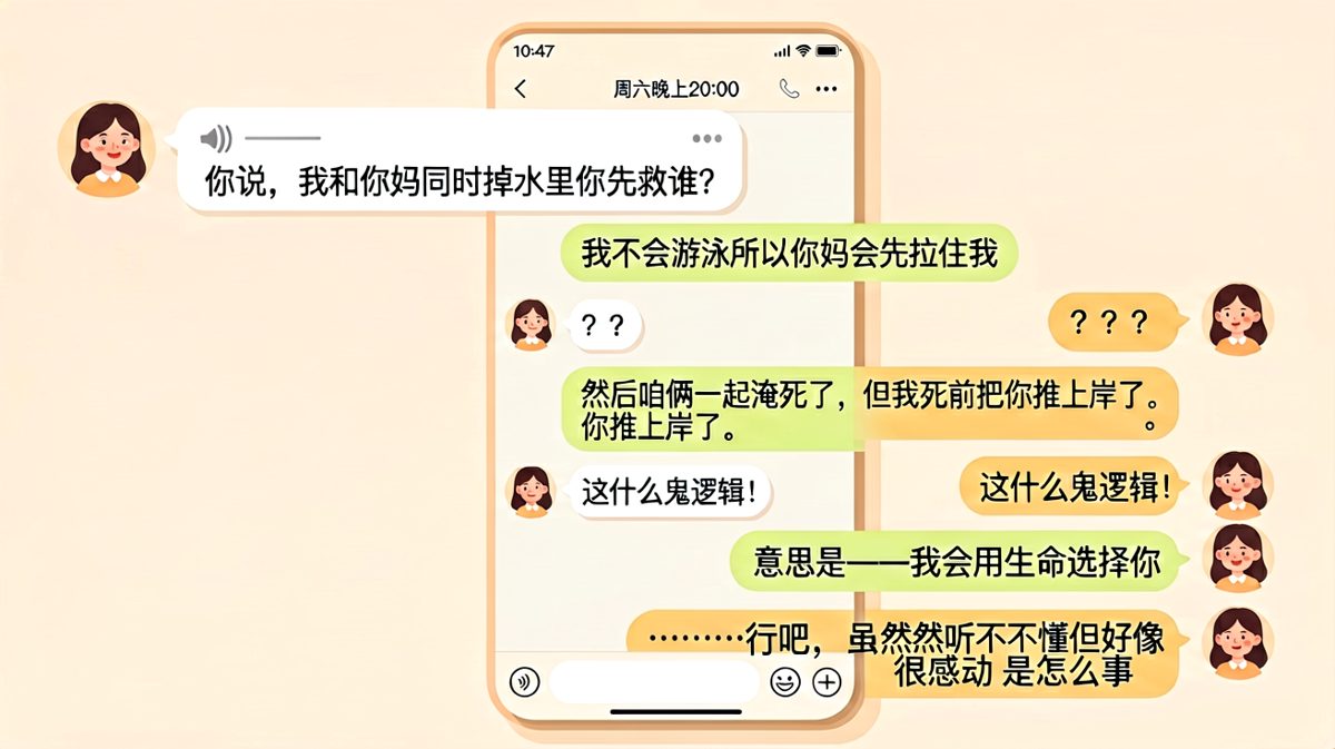 求生欲拉满的神逻辑，女生被绕进去还觉得很甜