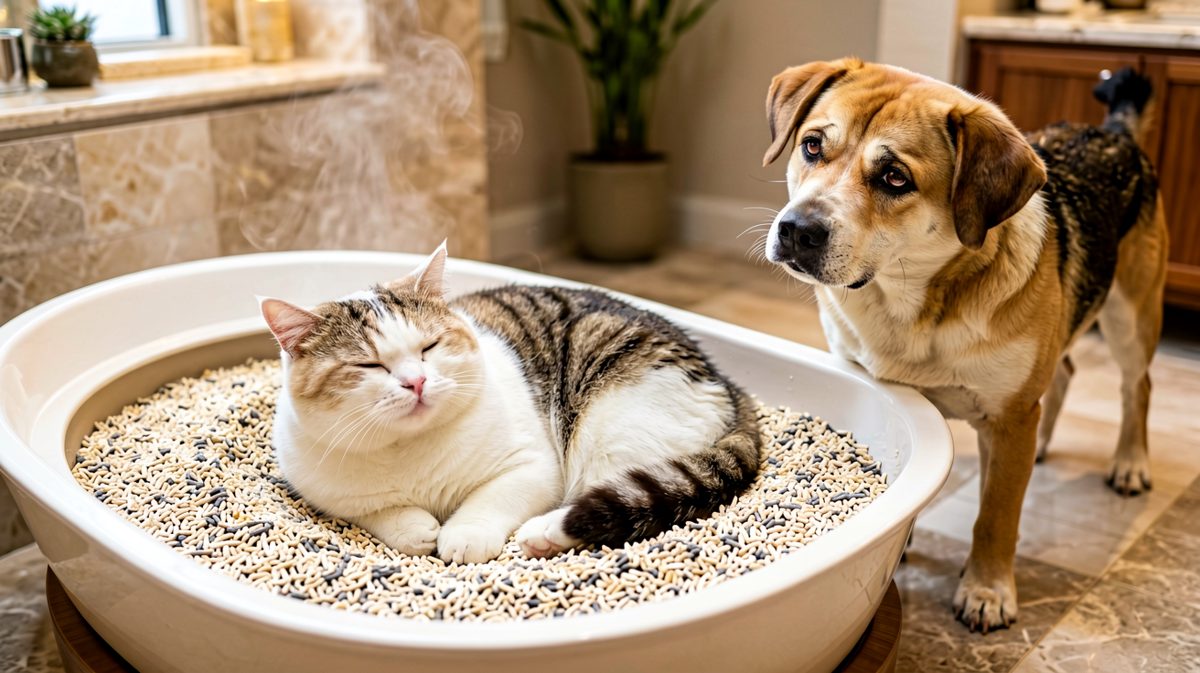 猫：这叫猫砂浴，你不懂