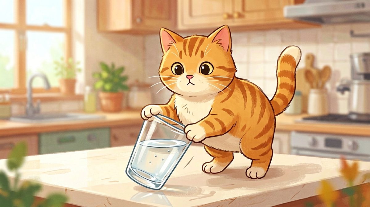 猫咪：我只是想测试一下重力是否还工作正常。