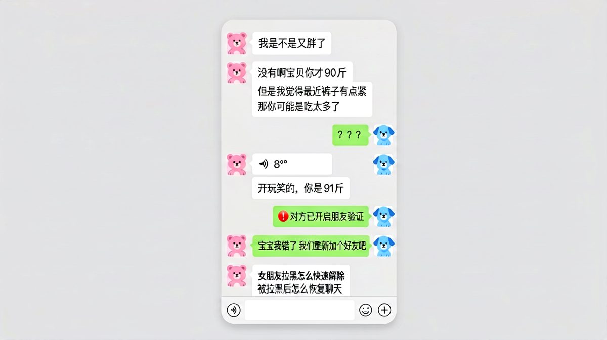 一句玩笑直接把自己聊没了，男方试图挽回时却被女友翻出搜索记录当场社死。