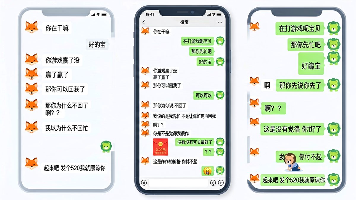 一句「你先忙」引发的连环误解，最后用0.01元红包精准测出了男方的求生欲底线。