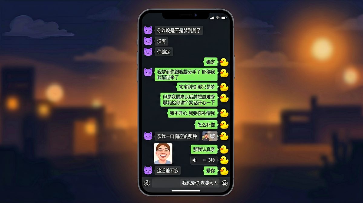 一场梦引发的情感危机，最终以3秒钟的隔空亲亲和平息，男方求生欲全程在线。