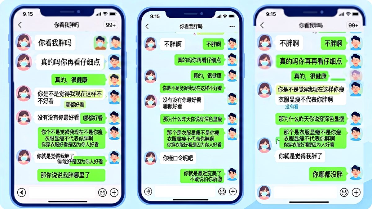 送命题自拍测试，男生极限走钢丝