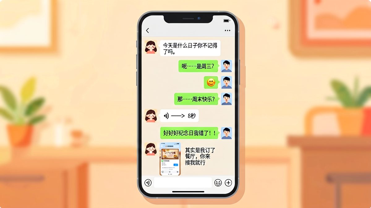 纪念日求生欲测试，男生全程踩雷