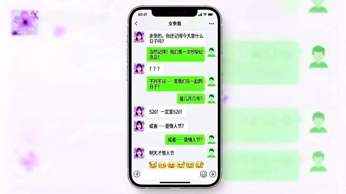 直男对日期的理解：520、情人节、随便一个数字都行