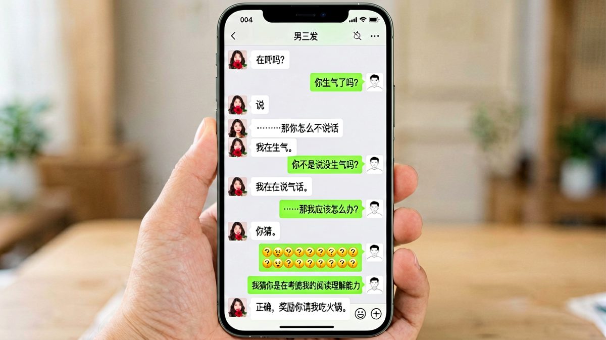 女生说没生气但就是在生气，直男彻底宕机