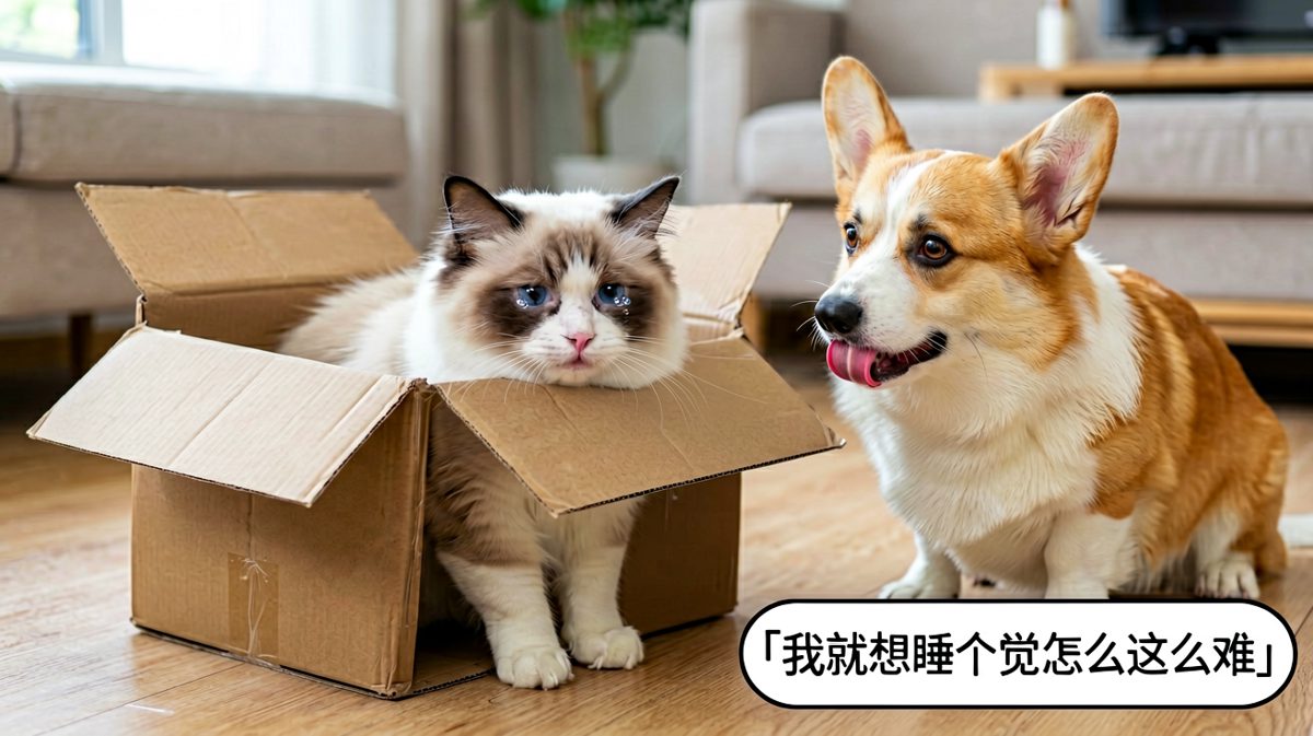 猫：买的时候卖家说这是豪华套房啊。
