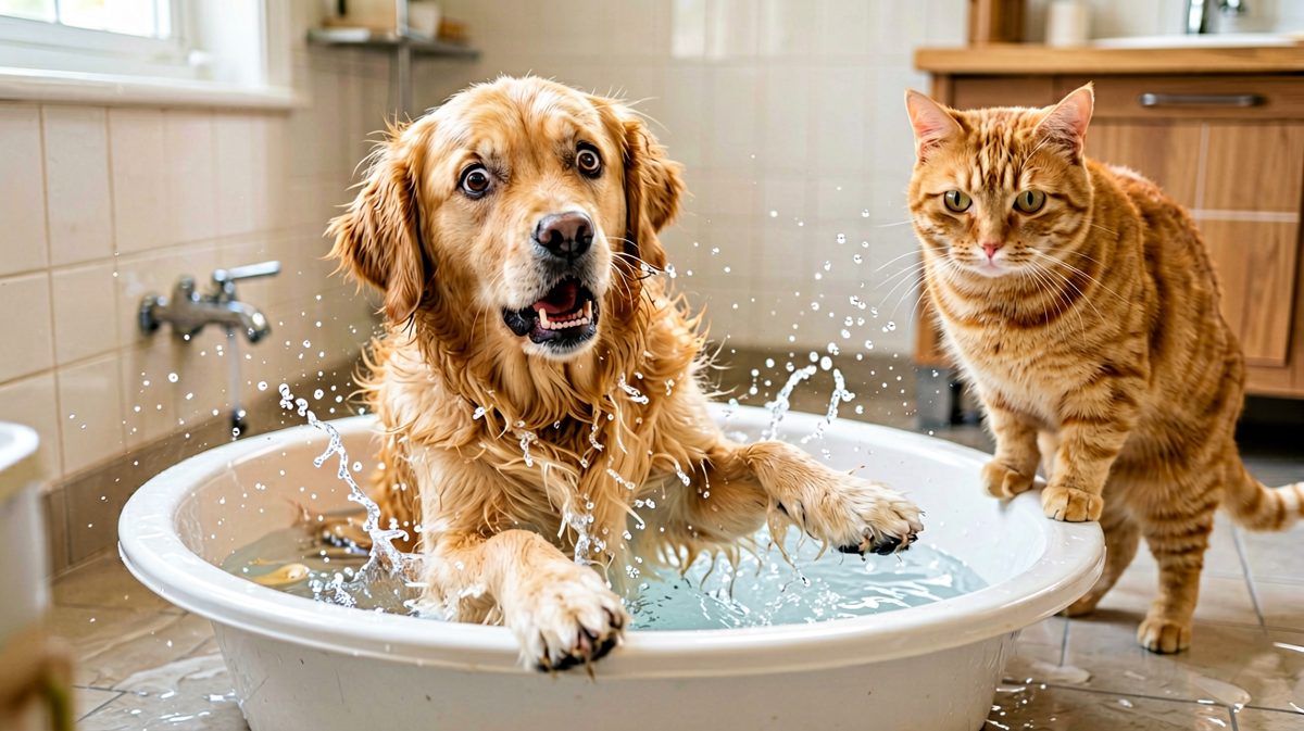 这就是你让我洗澡的理由？猫主子表示很无语。