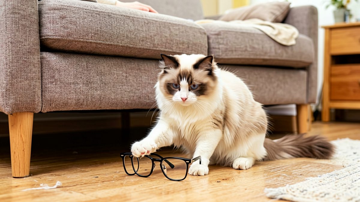 眼镜失踪案，猫主子的杰作！