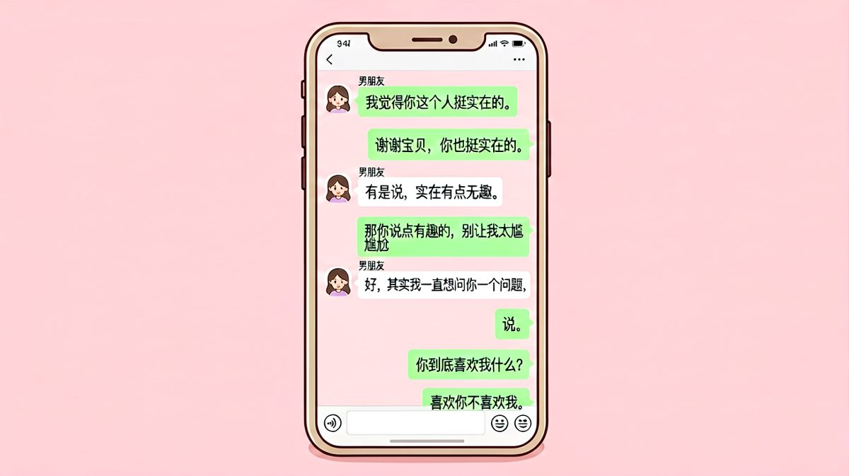 女生夸男生实在，男生态度诚恳，结果反转扎心