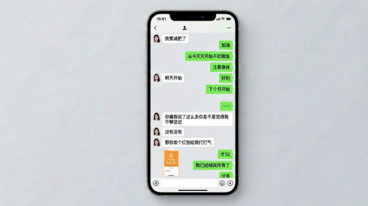 减肥宣言遇上红包考验