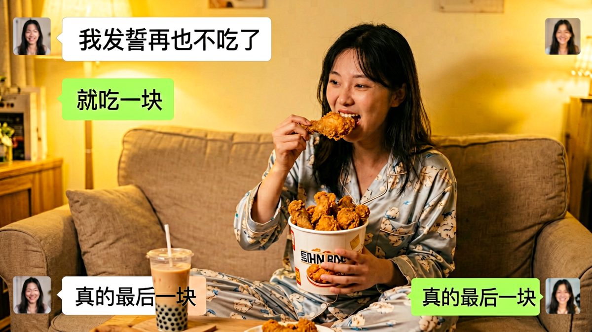 减肥flag在炸鸡面前秒塌房
