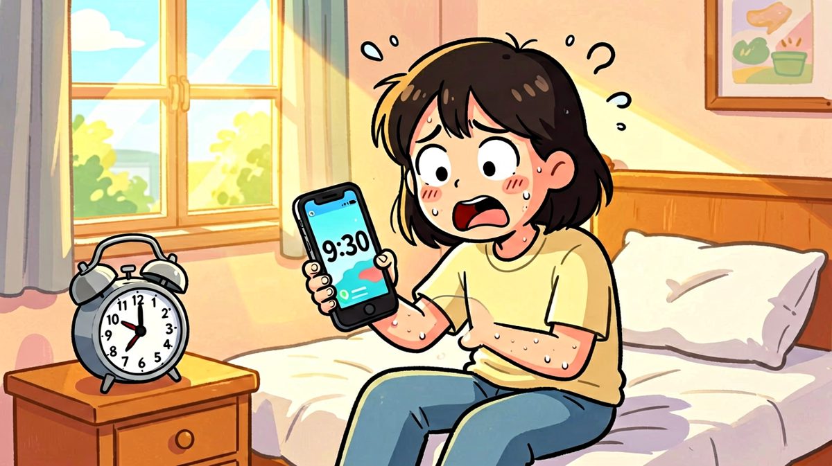 闹钟居然没响！今天是周一啊！