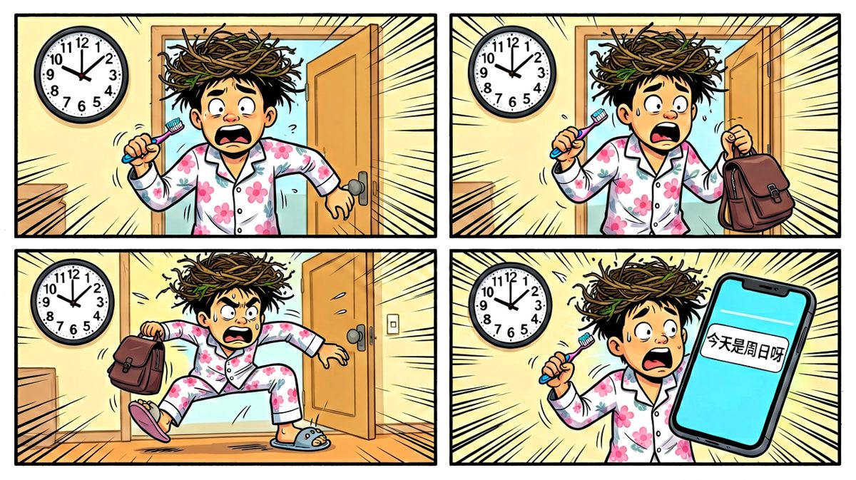 周日？？？那我这一上午白睡了？！