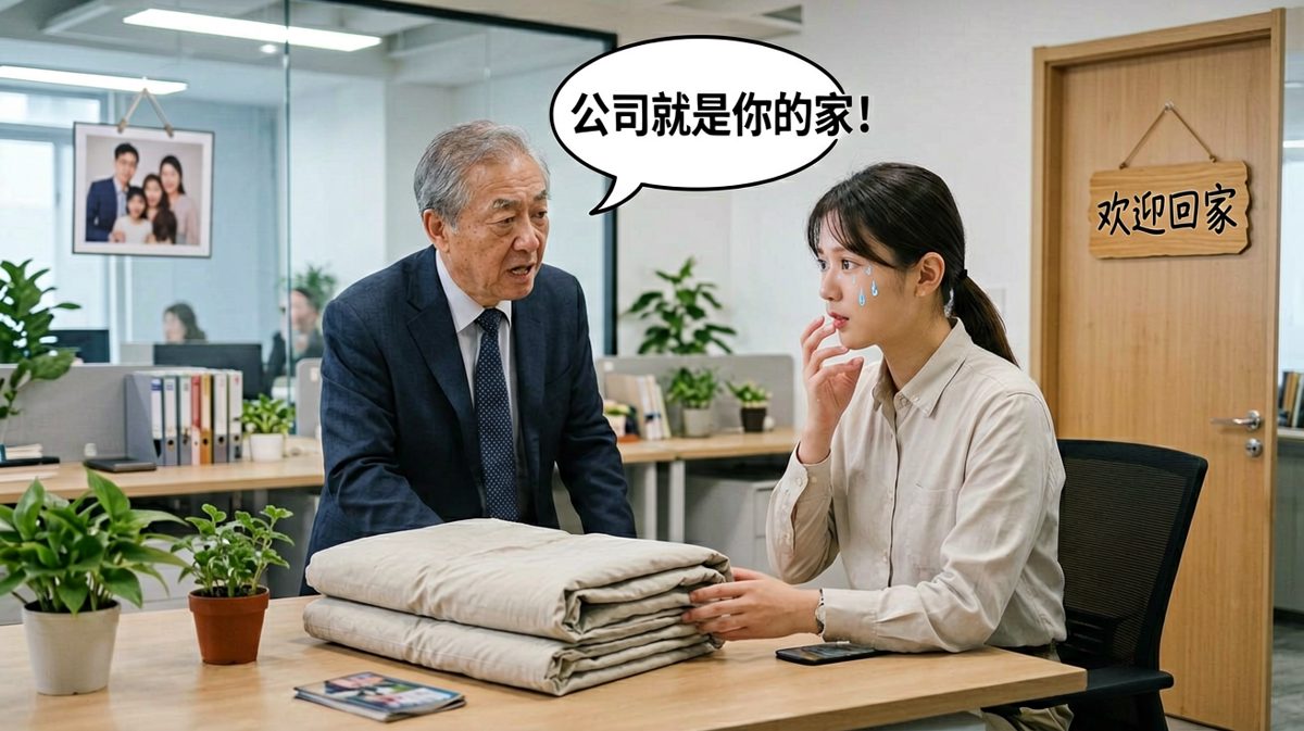 老板说公司是家，员工真的把公司当家了。
