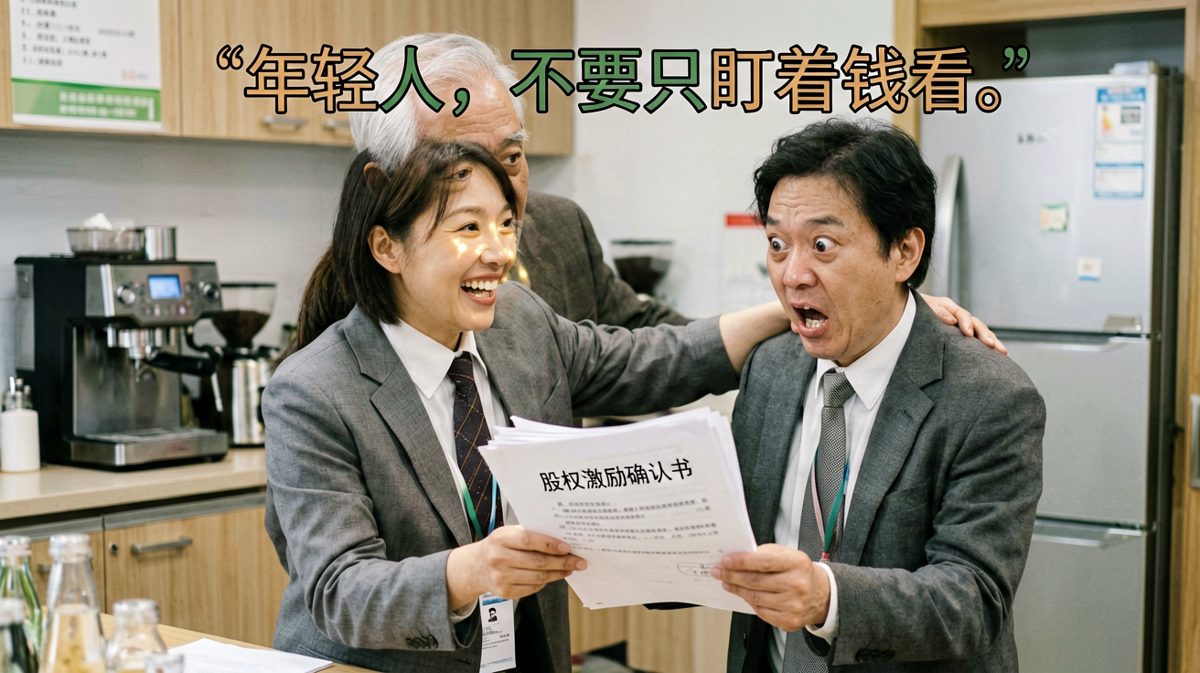老板劝别只看钱，员工反手掏出股权激励合同。