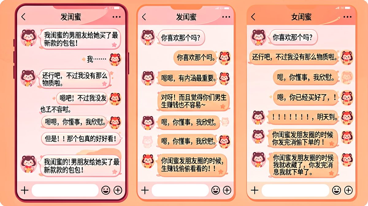 女生故意cue别人秀恩爱，男生不仅看懂了还提前下单，段位更高
