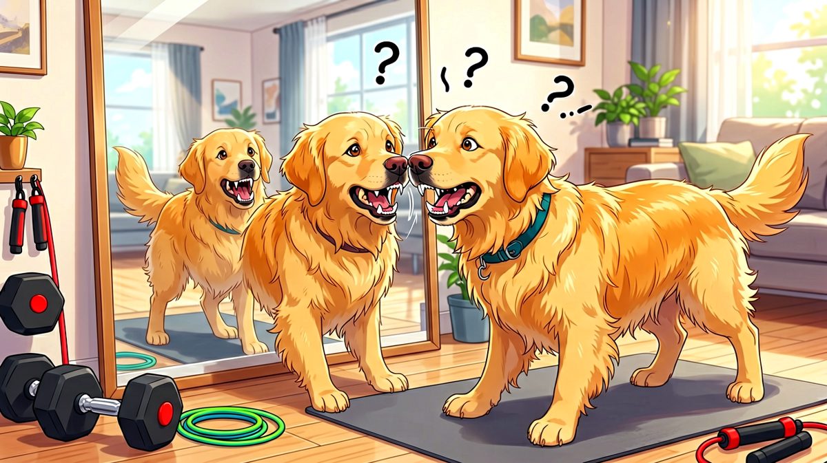 金毛：刚才那个肌肉男是谁？哦，是我自己……