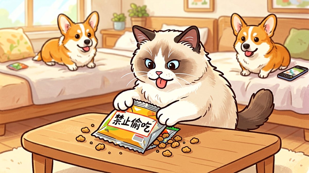 布偶：禁止偷吃？不存在的，本喵的字典里没有'不'字。