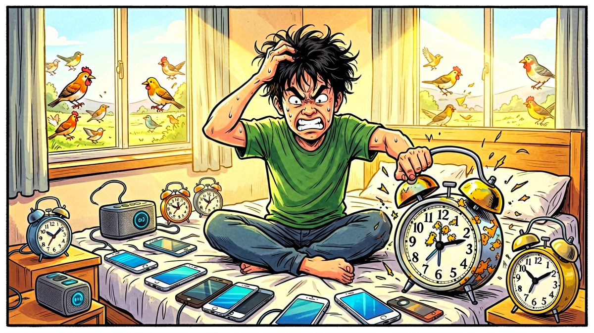 七个闹钟，七个敌人，主人公决定全部消灭