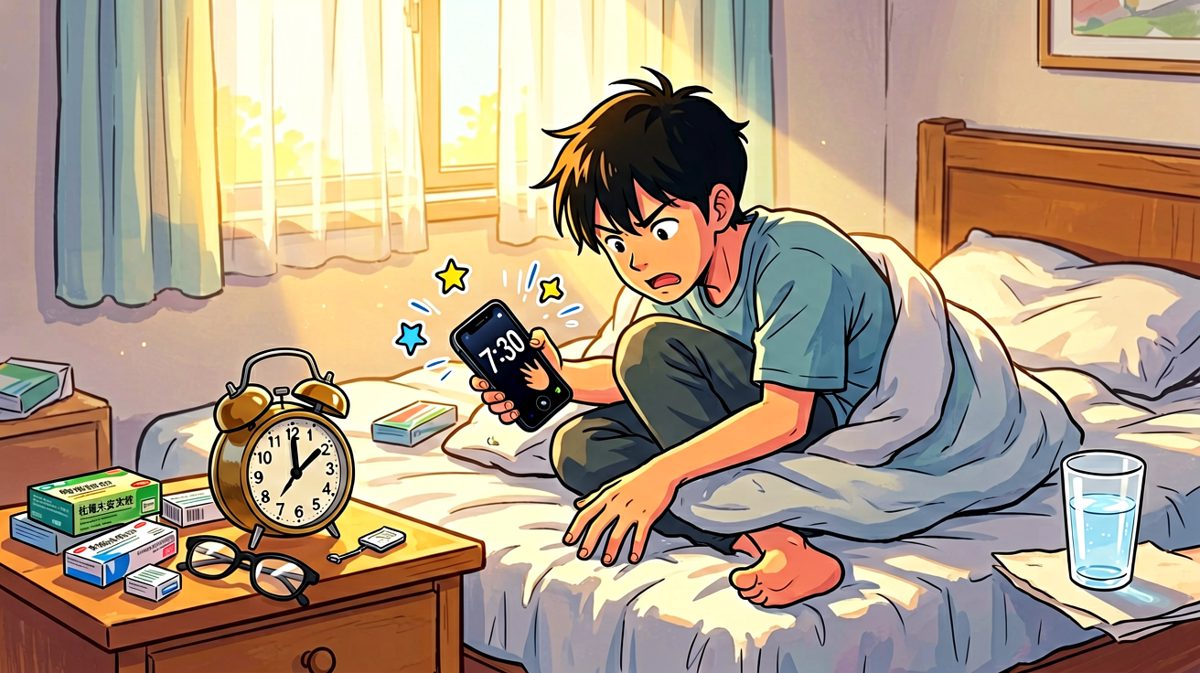 闹钟响了，再睡五分钟……