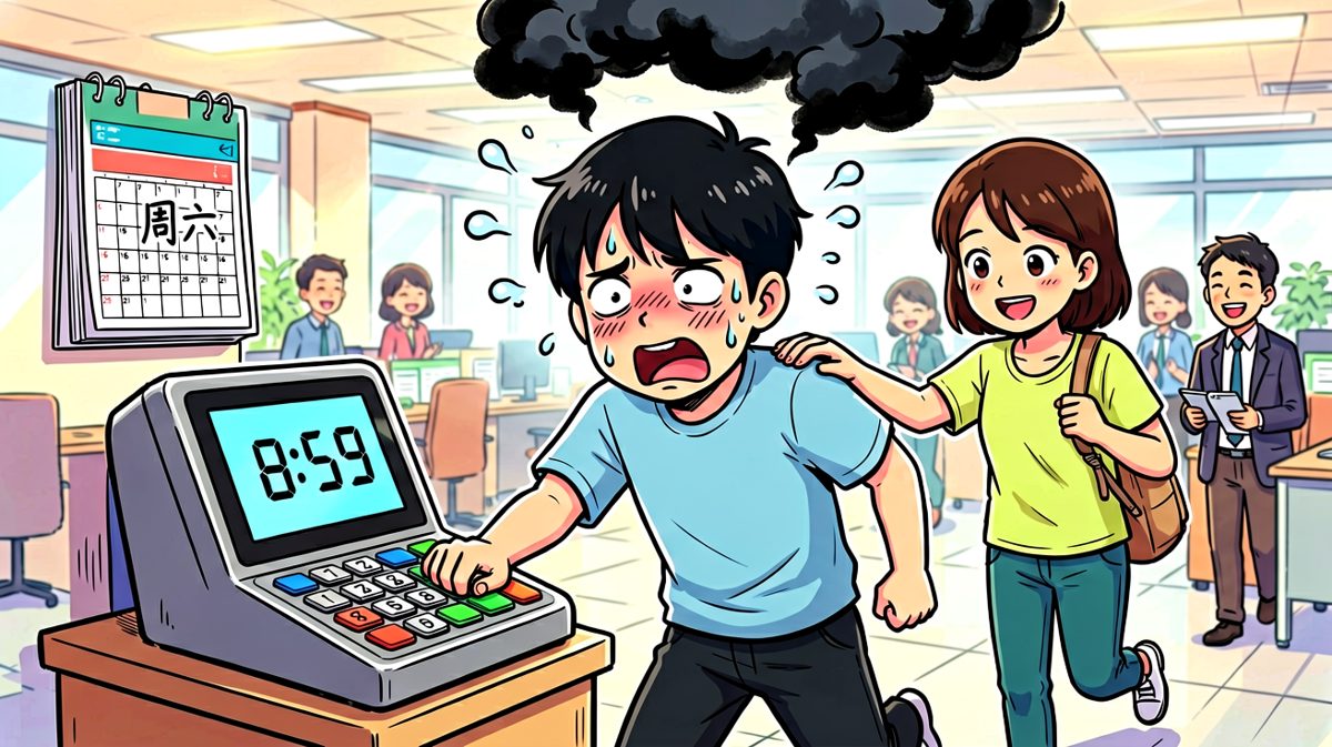 到了公司……等等，今天是周六？？？