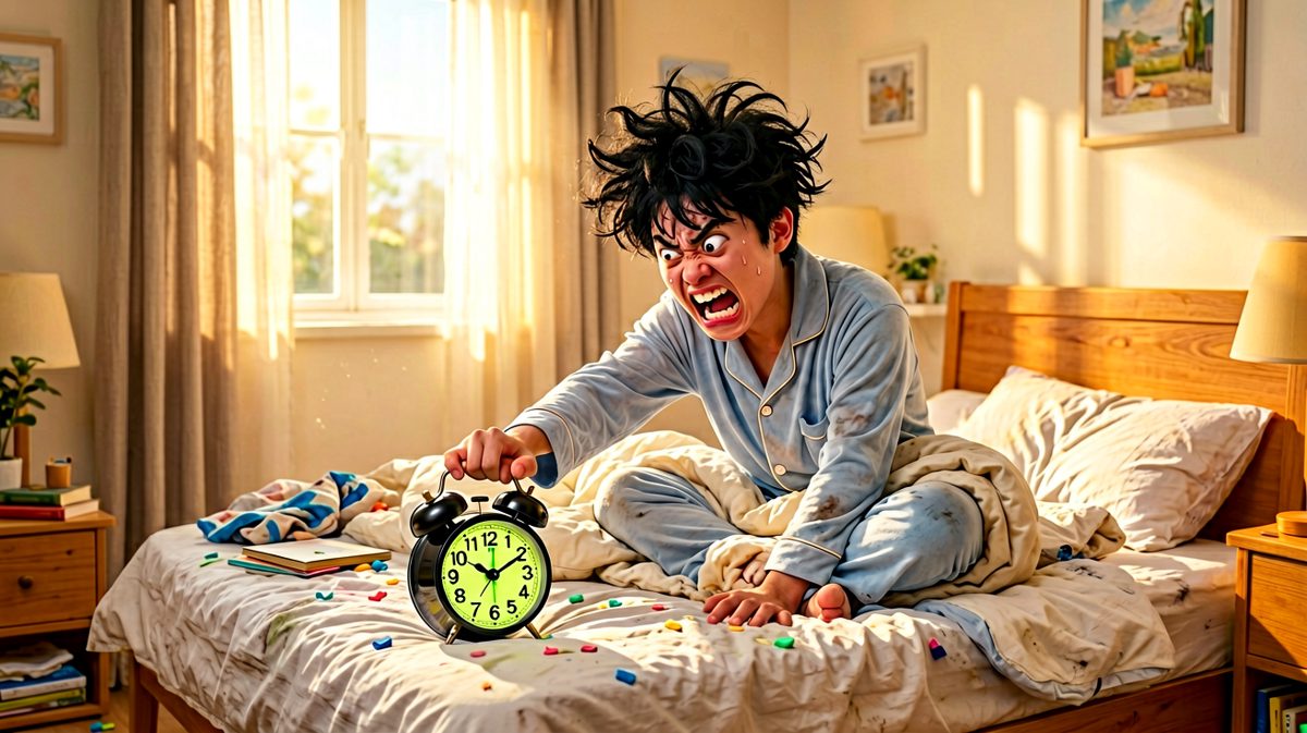 闹钟大作，打工人痛苦挣扎，灵魂出窍。