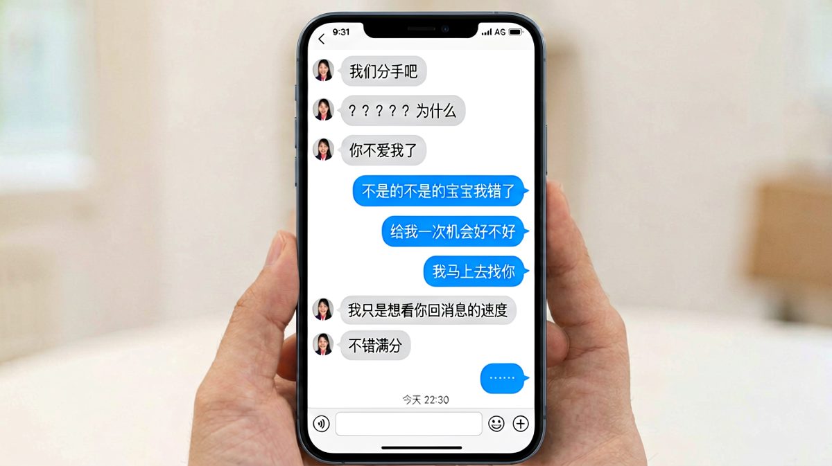 女生用'分手'测试男生反应，男生秒回暴露真心