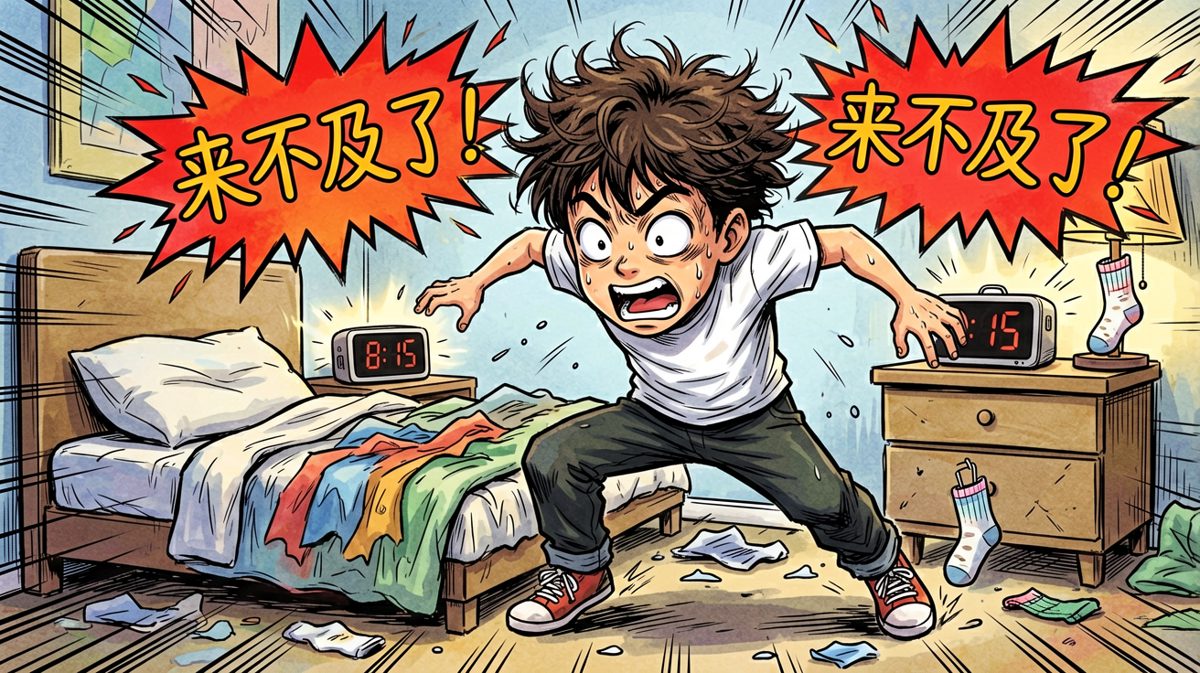 惊醒一看，已经迟到了！
