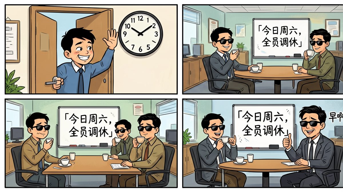 完美卡点到公司——发现今天是周六。