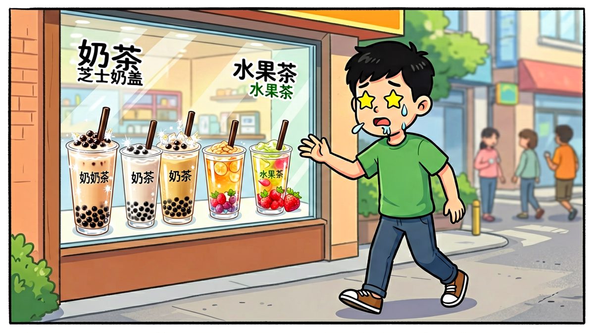 下班路过奶茶店，内心的天平开始动摇。