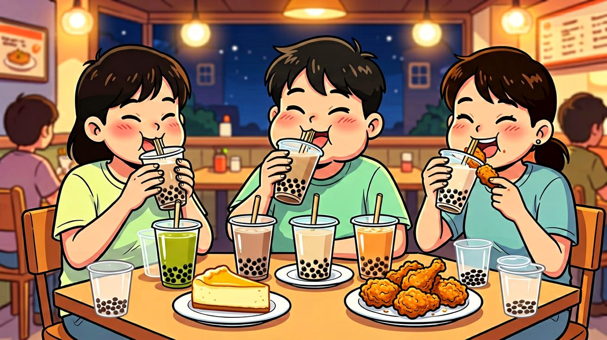 进店之后，减肥这件事已经离他远去。