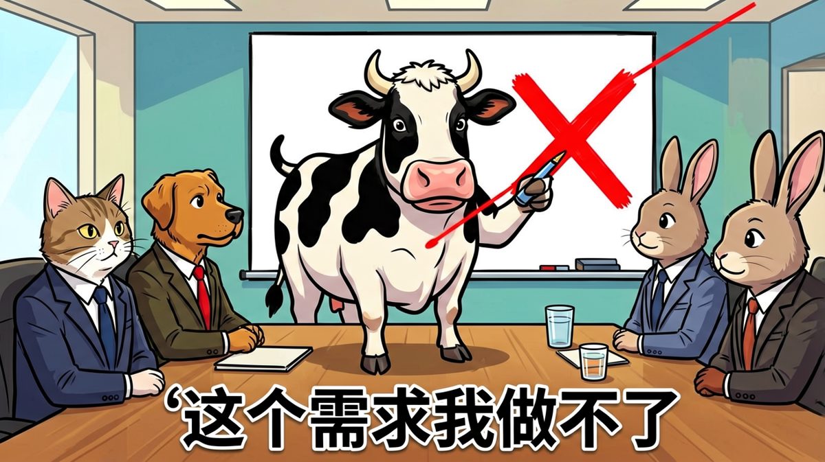 开会时想甩锅但不敢说出口的内心戏，借一头奶牛说出来。