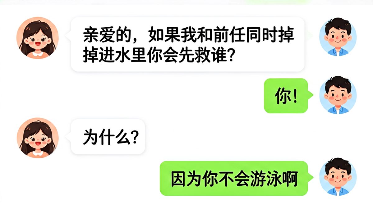 求生欲测试翻车现场——「因为你不会游泳啊」