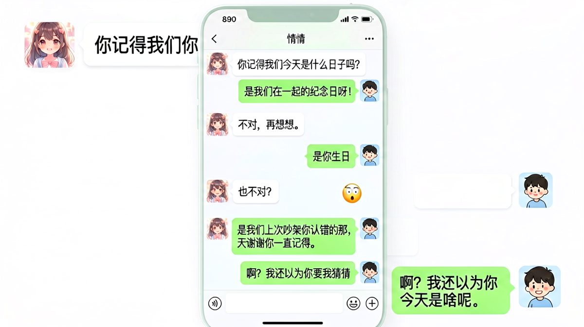纪念日陷阱——男友以为要猜，女友以为要夸