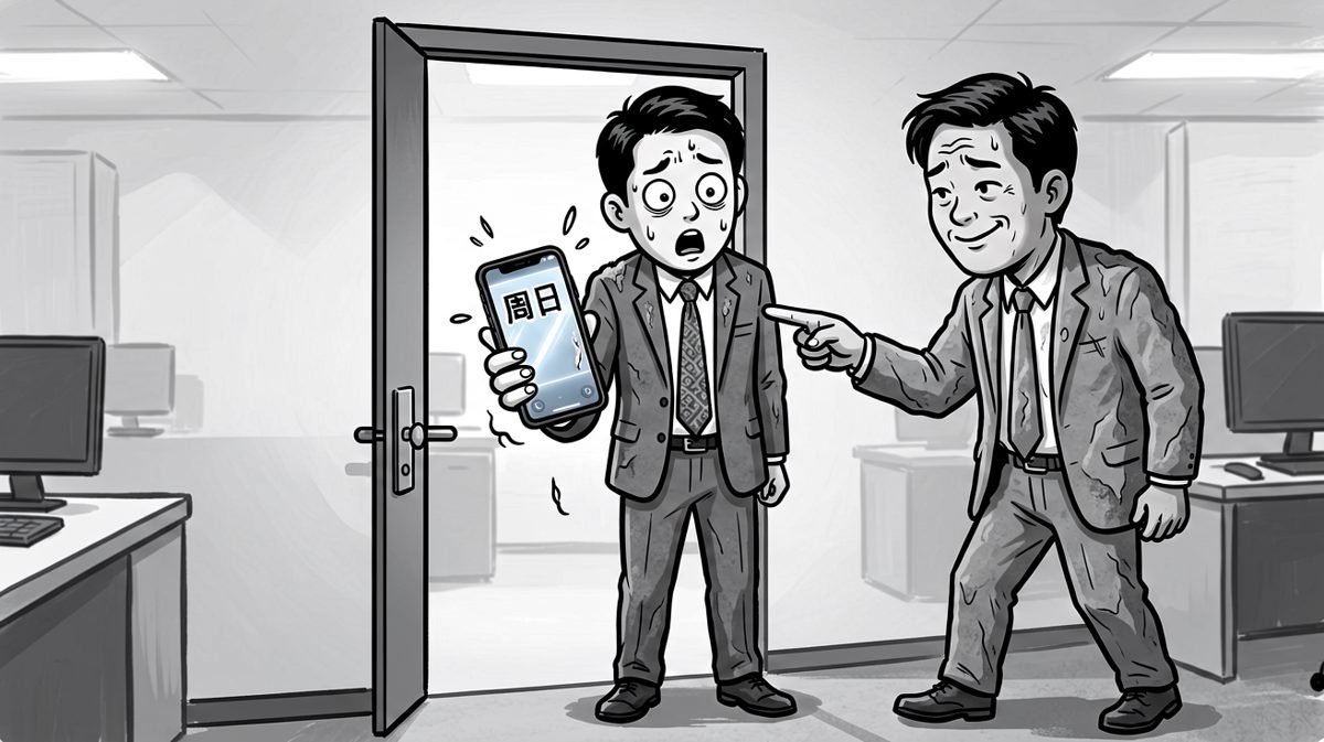 同事：兄弟，今天周日啊！