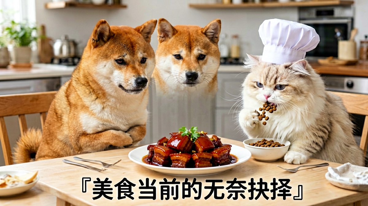 狗狗：我也想减肥啊，可是肉肉太香了