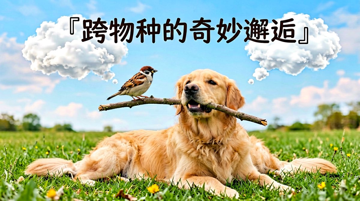 狗狗：这只鸟是不是在跟我聊天？