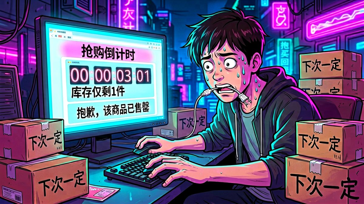 双十一购物节：抢不到就抢不到吧，反正我也没钱