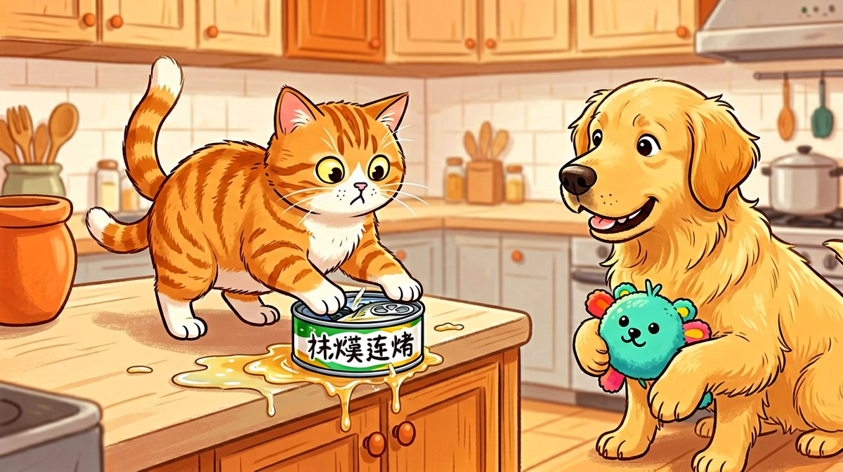 猫咪：鱼罐头先动的手！