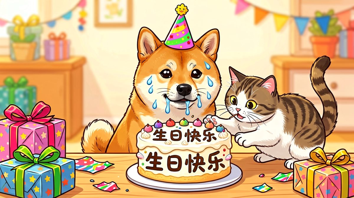 柴犬：谁动的我的蛋糕！