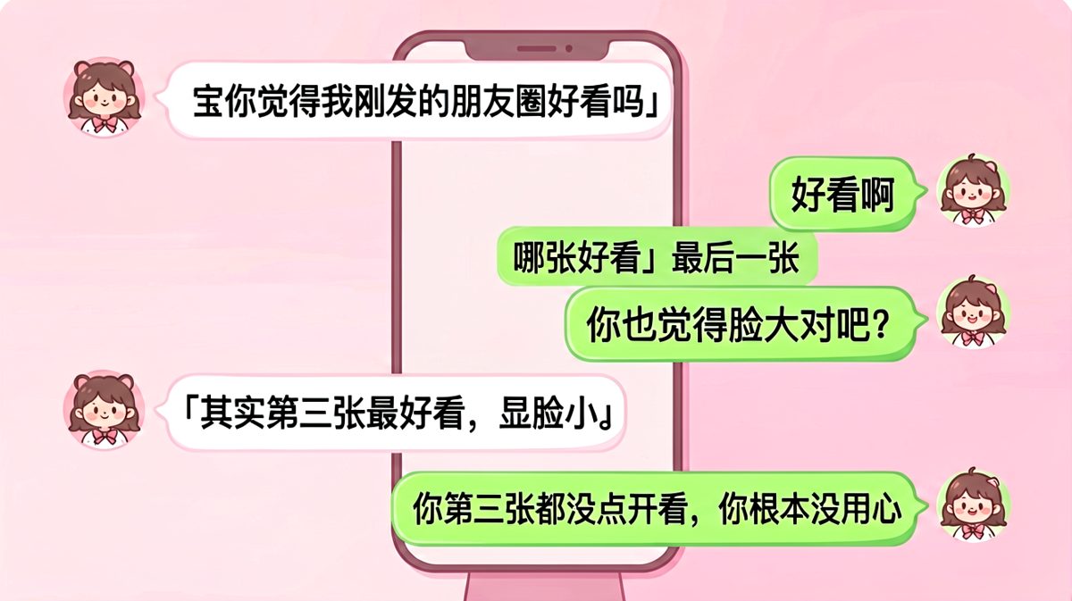 夸谁都错，不夸更错，终极送命题。