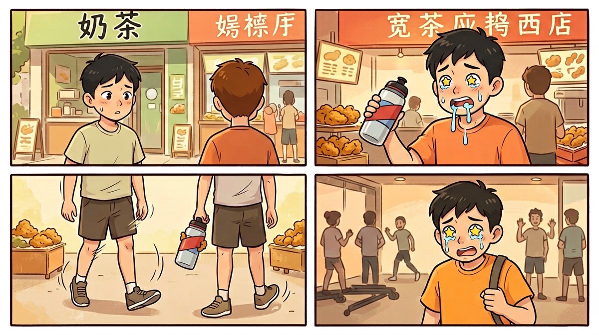 路过奶茶和炸鸡，意志力开始动摇。