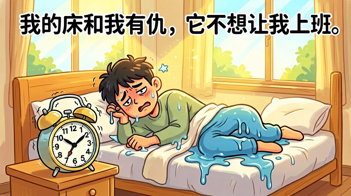 起床是不可能的，这辈子都不可能的。