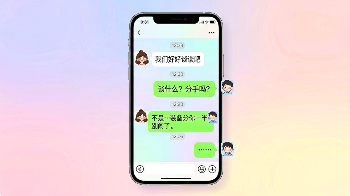 女生一句'好好谈谈'吓坏男生，结果是谈分游戏装备