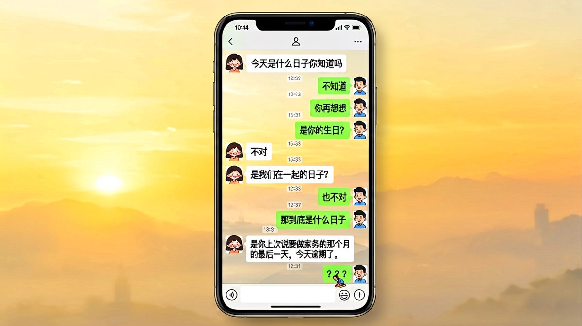 男生忘记'纪念日'的真相让他当场下跪