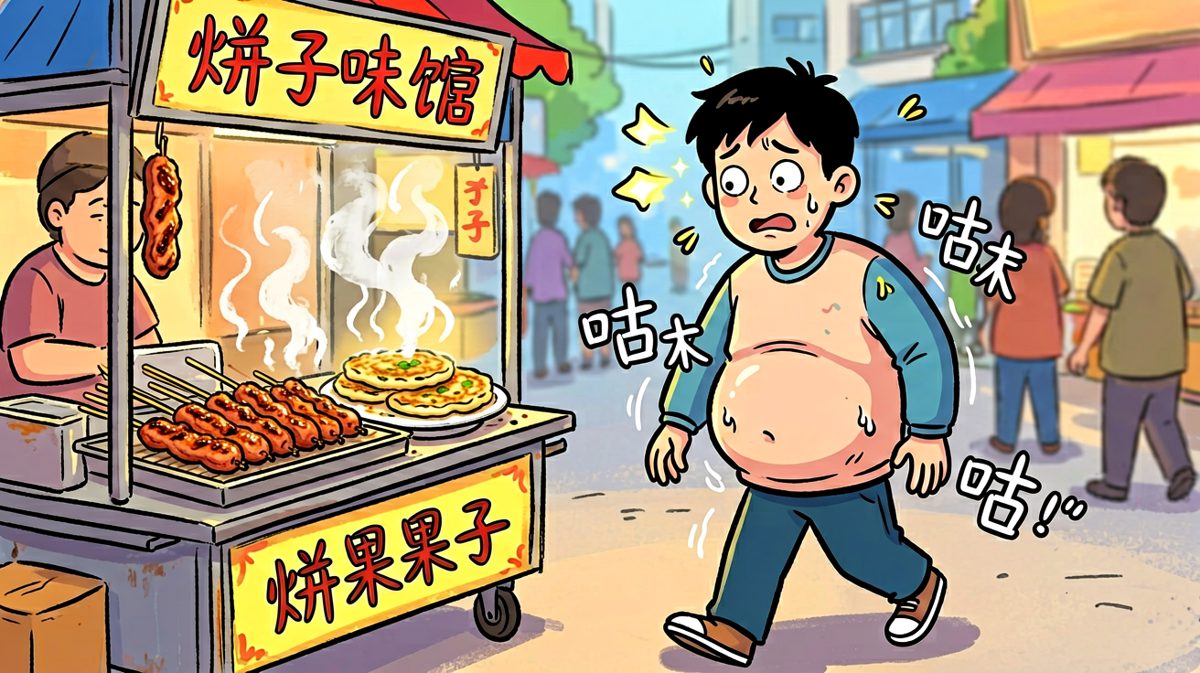 路过小吃摊……
