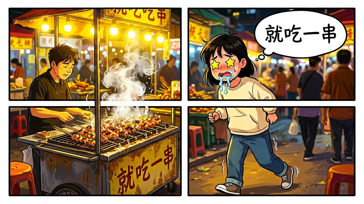 路过烧烤摊，理智开始动摇……