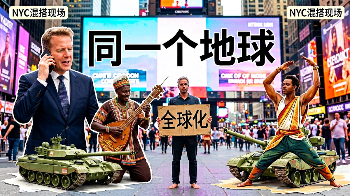 纽约时代广场：全球文化的终极混搭秀场。