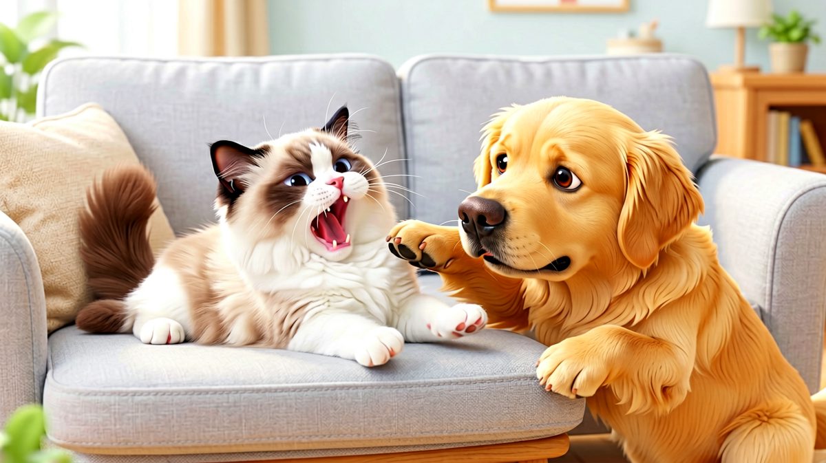 猫咪：本宫心情不好，闲杂汪等退下。